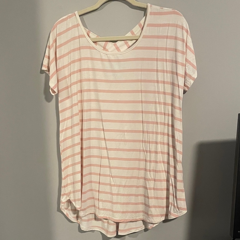 Boutique top with criss cross back
